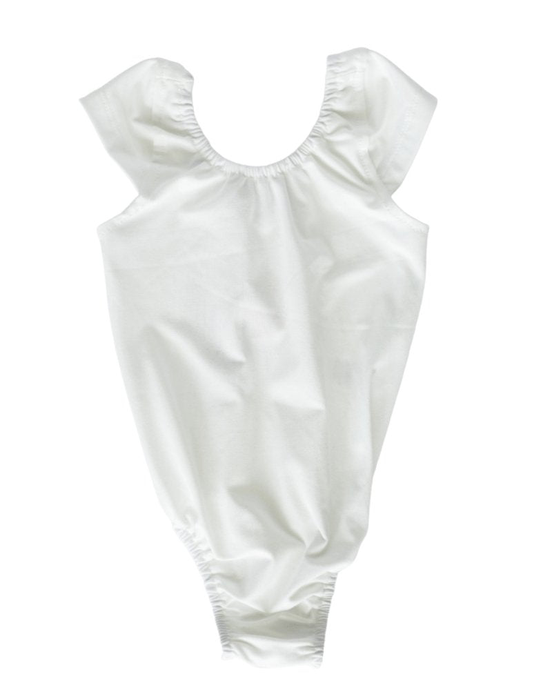 Maggie Cap Sleeve Leotard - White