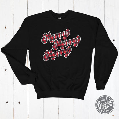 Merry Buffalo Plaid Crewneck Sweatshirt