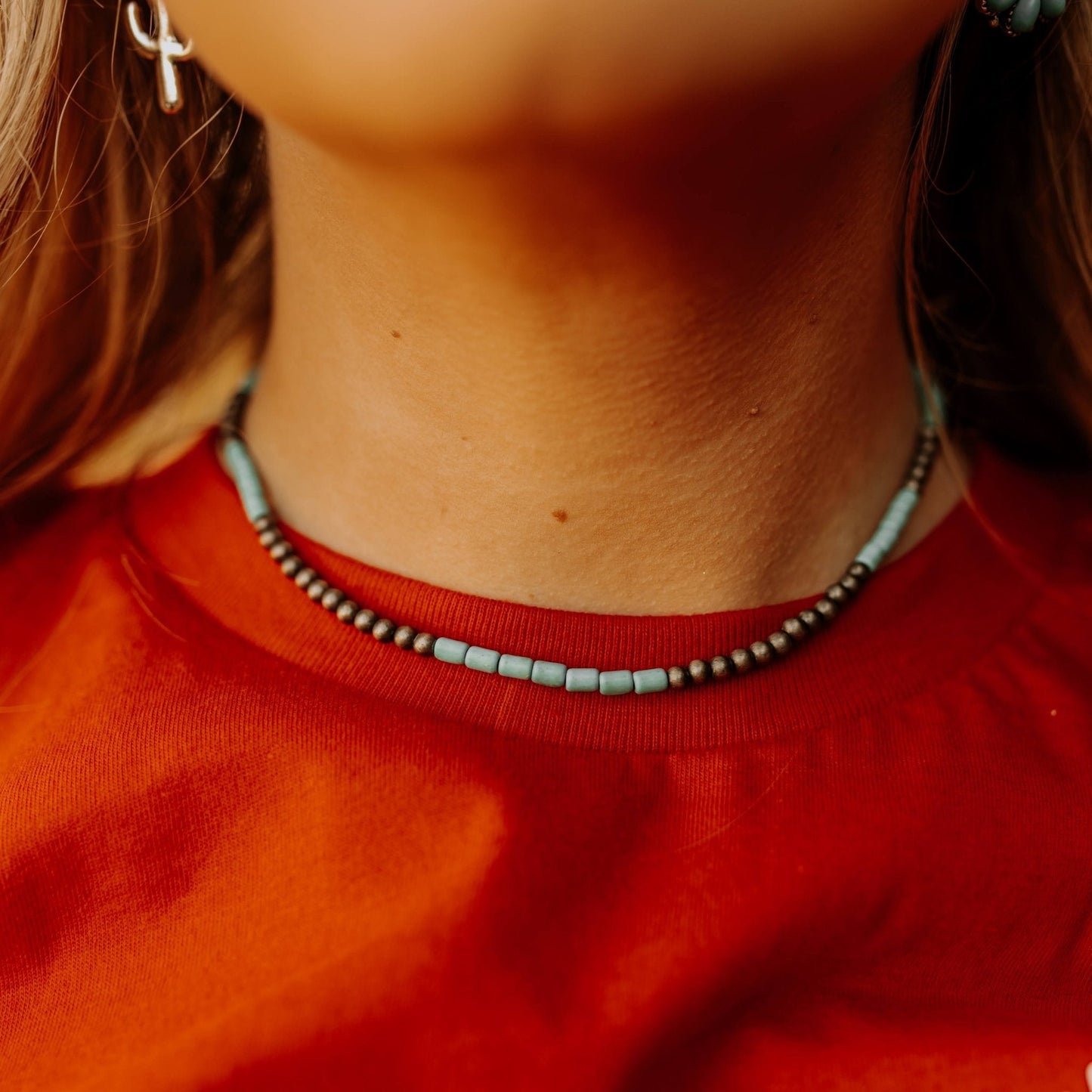 Silver and Turquoise Choker