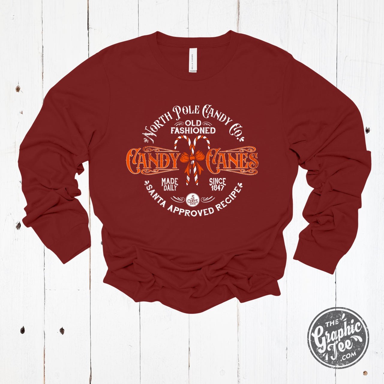 North Pole Candy Co Cardinal Long Sleeve Tee