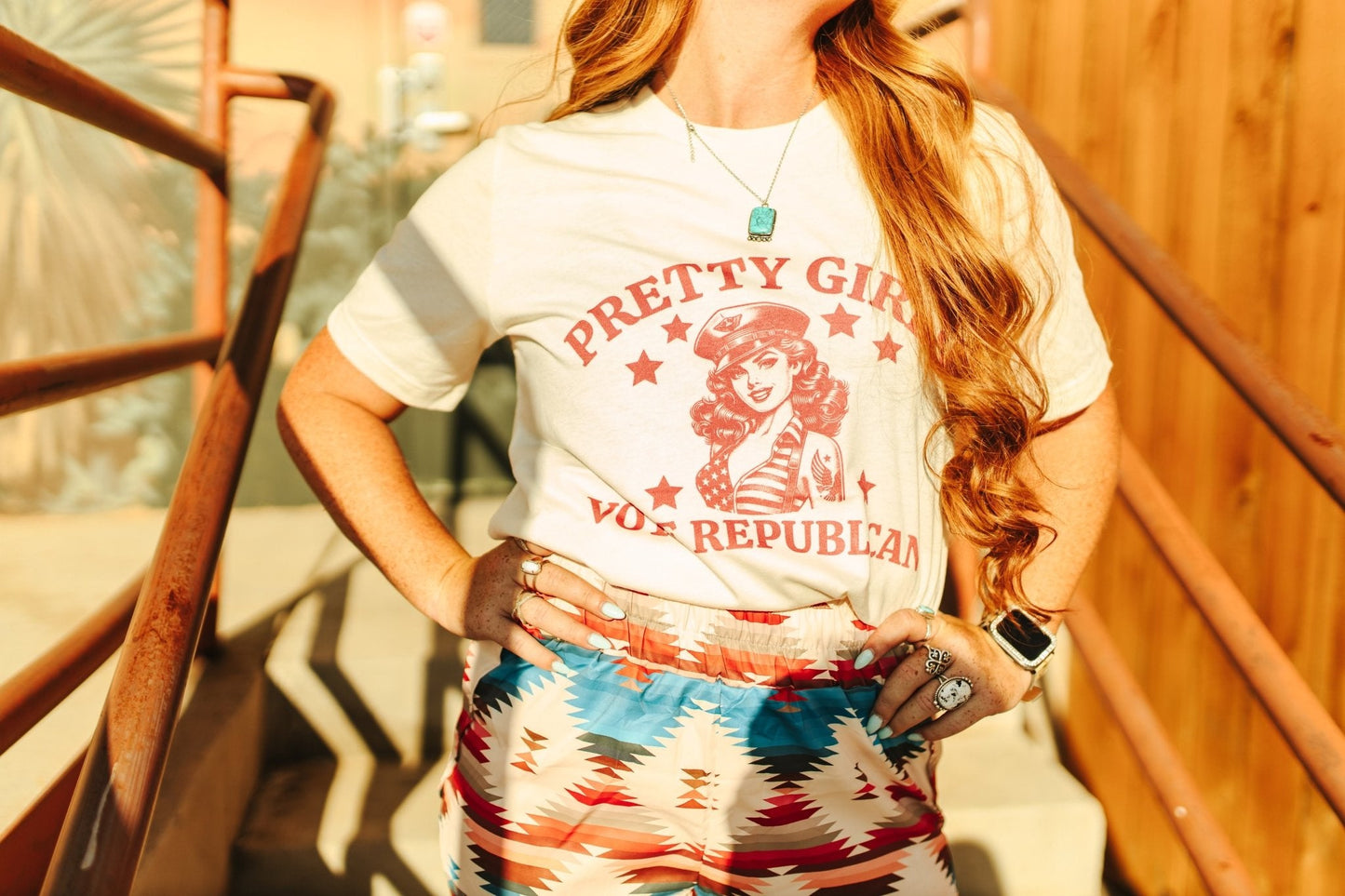 Pretty Girls Vote Republican Graphic TeeMultiS