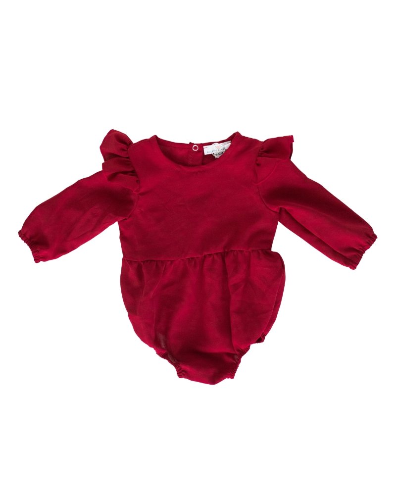 Rhodes Bubble Shorty Romper - Scarlett