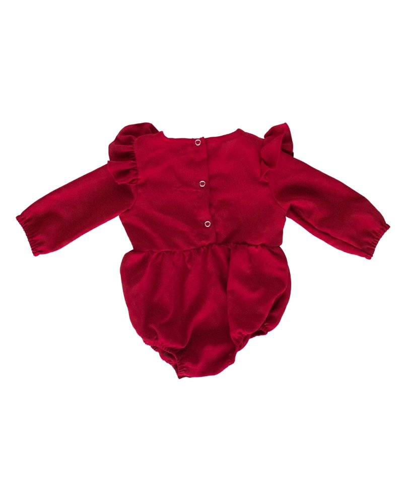 Rhodes Bubble Shorty Romper - Scarlett