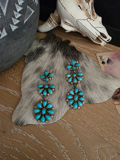 FAIRREN BEGAY TURQUOISE CHANDELIER EARRINGS
