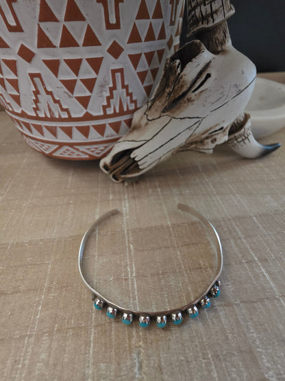 GENEVIEVE SHERMAN NINE DOT TURQUOISE CUFF