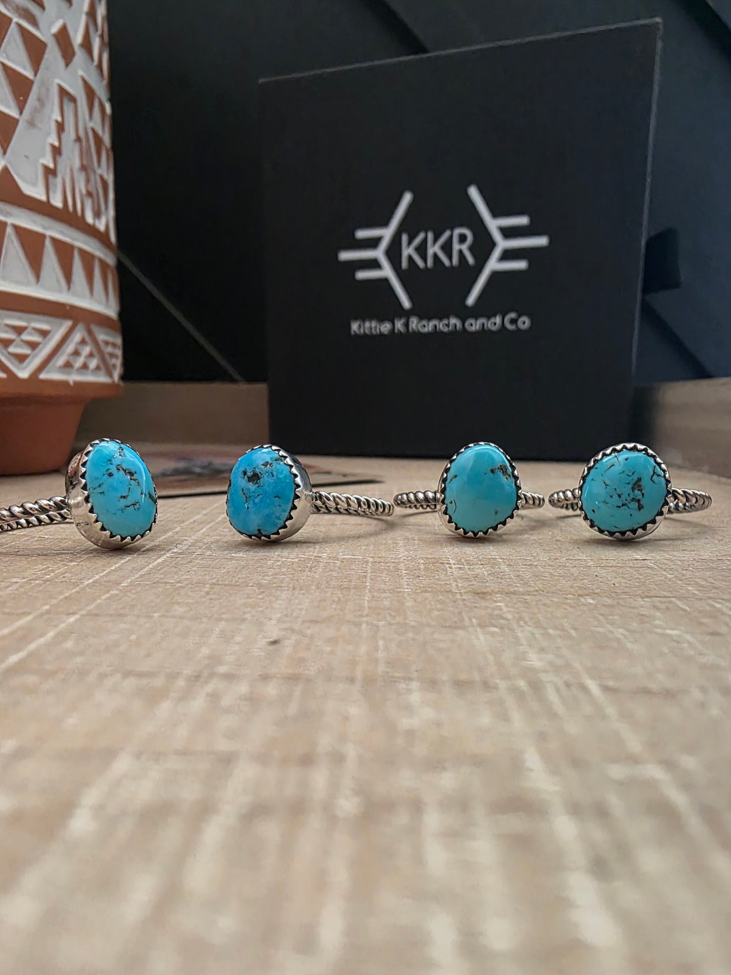 ELLA COWBOY TWISTED TURQUOISE RING