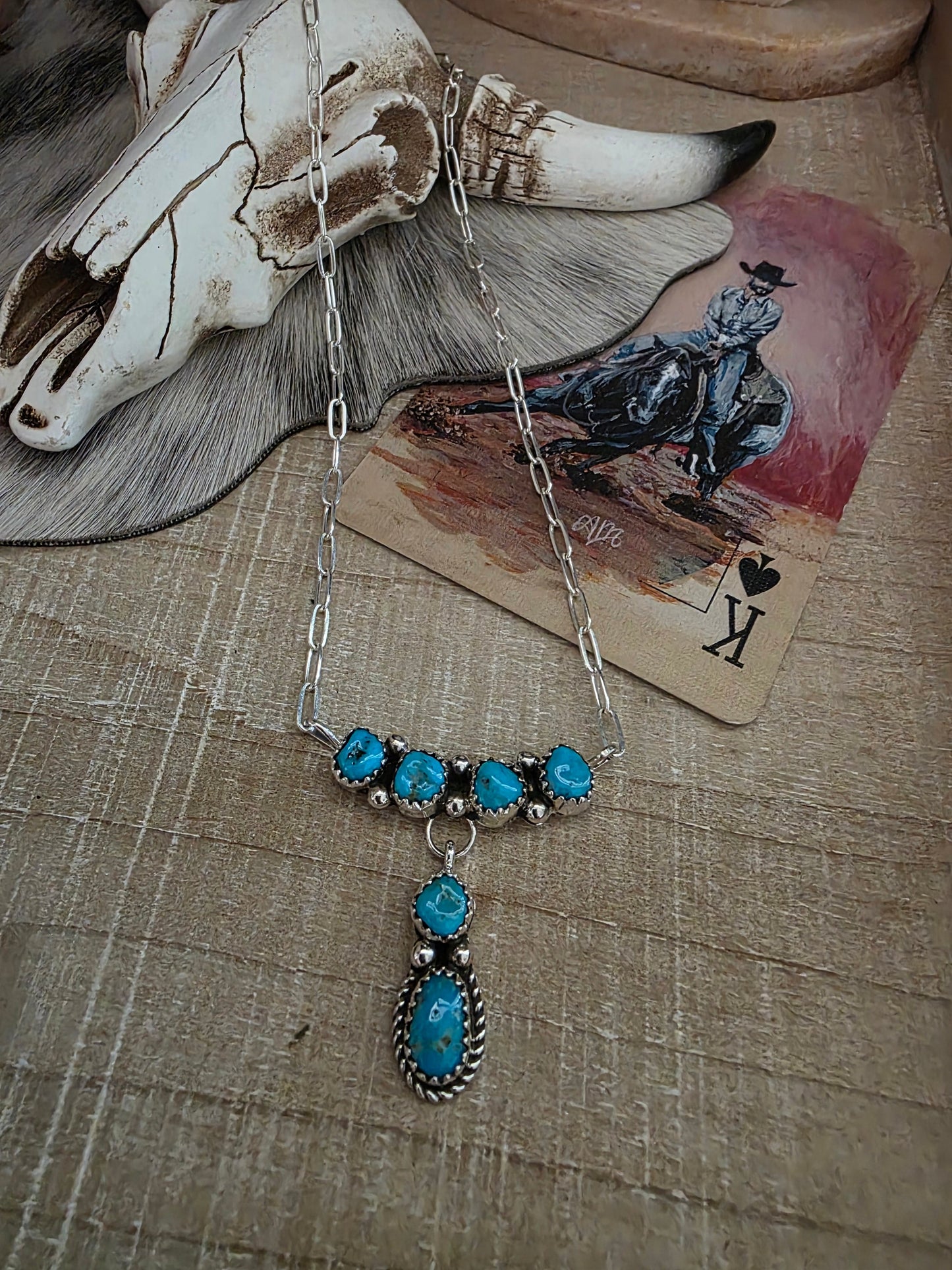 RITA DAWES SLEEPING BEAUTY TURQUOISE STONE NECKLACE