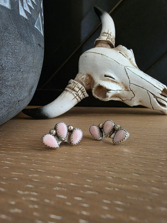 MAXINE RAMIREZ PINK CONCH TRINITY EARRINGS