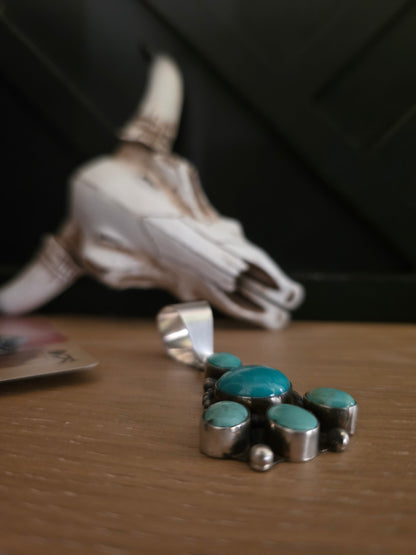 THE WILSON TURQUOISE CLUSTER PENDANT