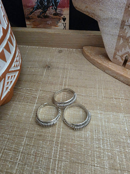RICHARD MIKE STERLING SILVER COIL CUT RING