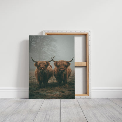 Gentle Giants Beneath Misty Skies