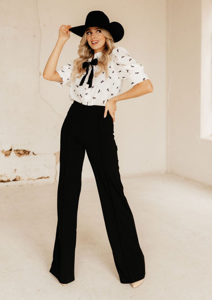 The Zoey Flare Trouser In Black