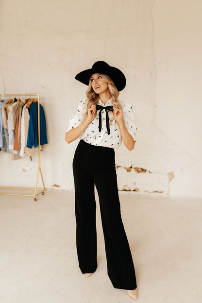 The Zoey Flare Trouser In Black