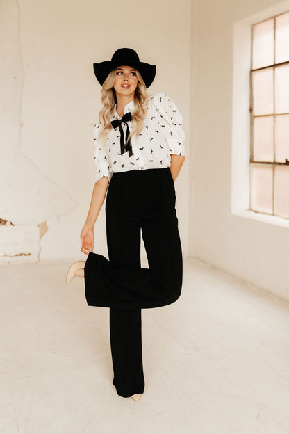 The Zoey Flare Trouser In Black