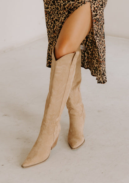 The Out West Suede Tall Cowboy Boot