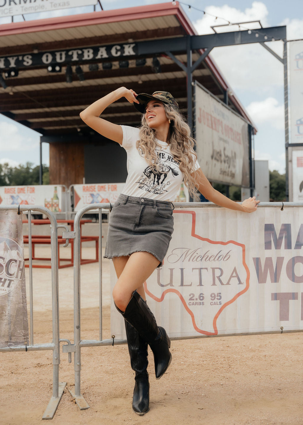 The Out West Tall Cowboy Boot in Black