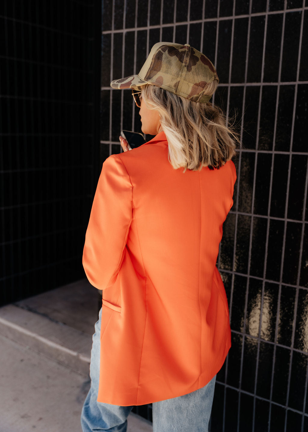 The Nessa Classic Blazer in Orange