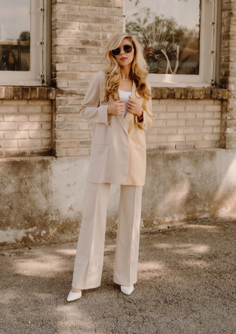 The Zoey Flare Trouser in Cream