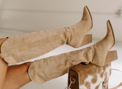 The Out West Suede Tall Cowboy Boot