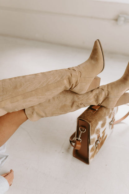 The Out West Suede Tall Cowboy Boot