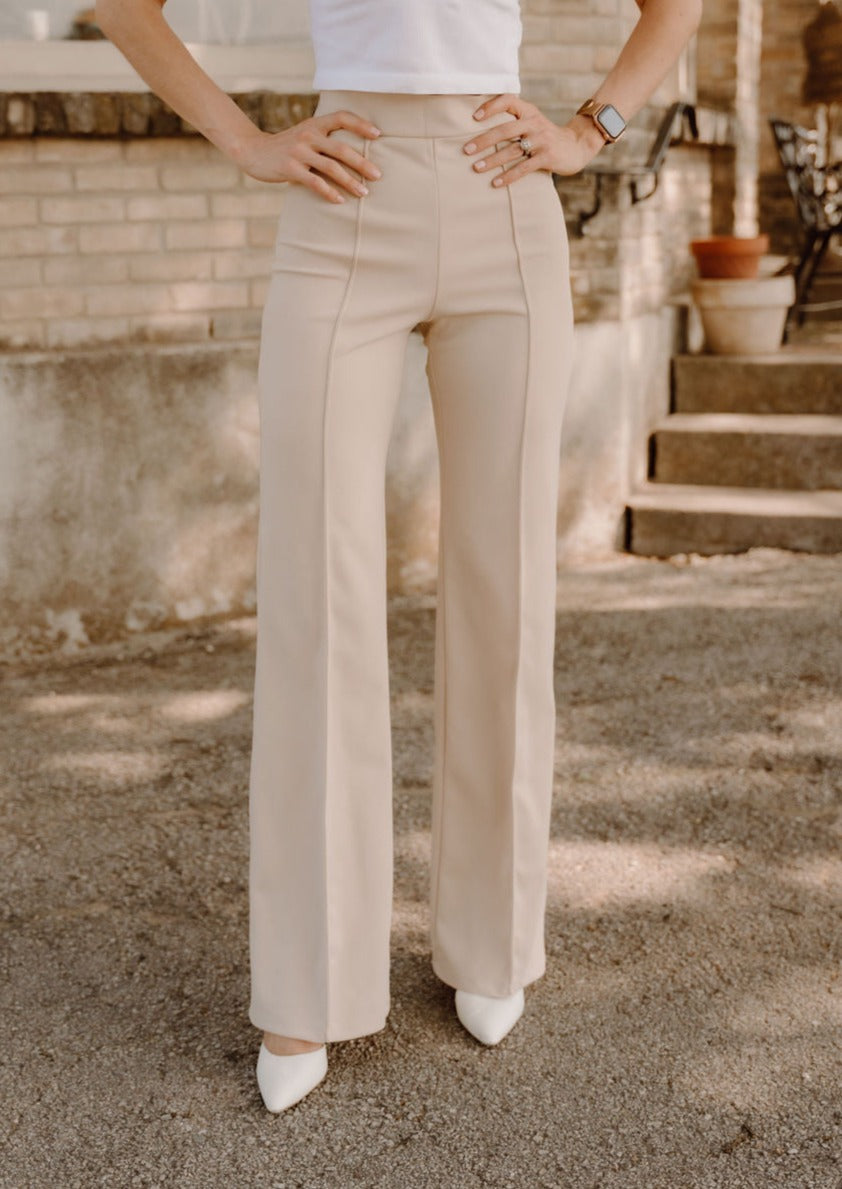 The Zoey Flare Trouser in Cream