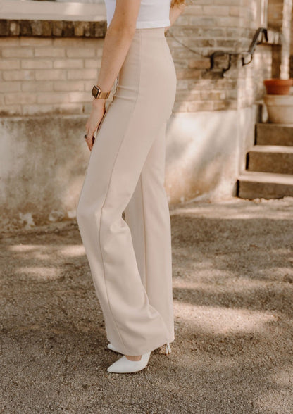 The Zoey Flare Trouser in Cream