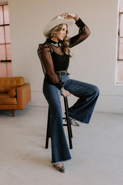 The Loretta Flares in Medium Wash