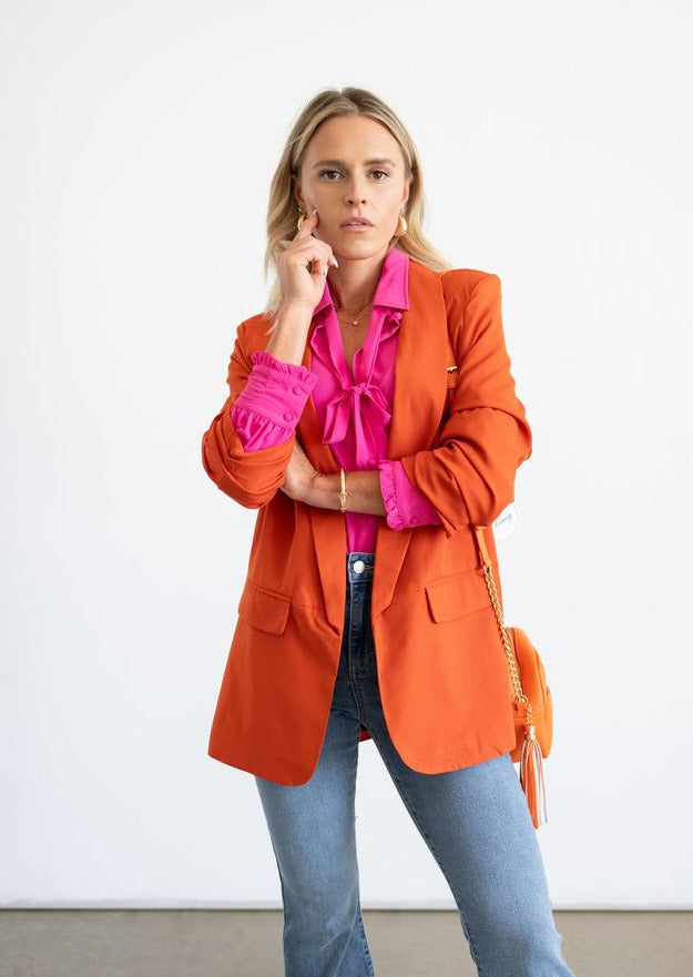 The Destiny Blazer in Burnt Orange